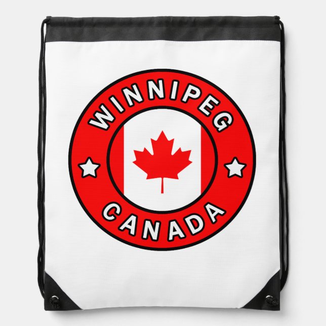 Winnipeg Canada Drawstring Bag (Front)
