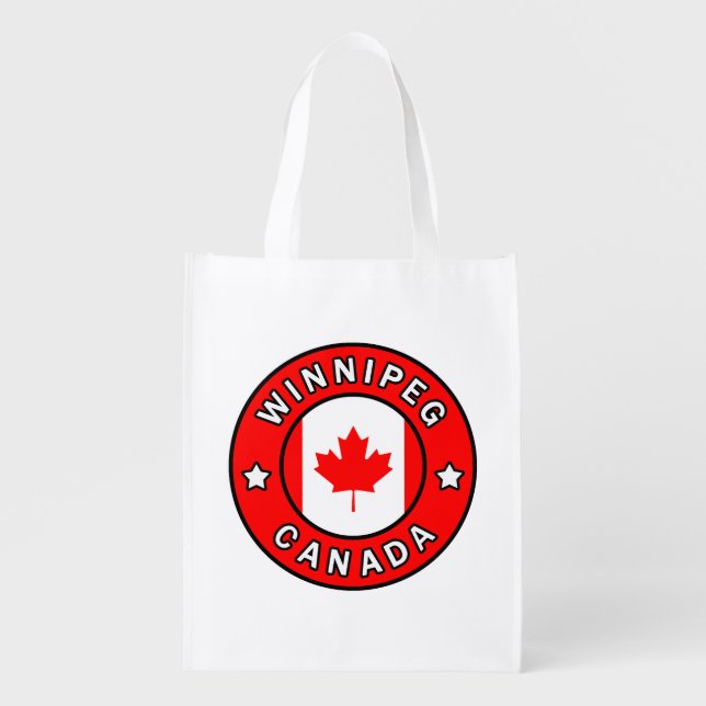 Winnipeg Canada Grocery Bag (Front)