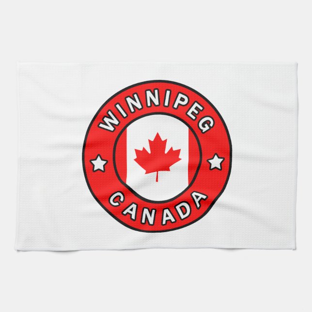 Winnipeg Canada Kitchen Towel (Horizontal)