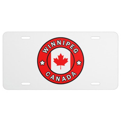 Winnipeg Canada License Plate