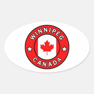 Winnipeg Canada Oval Sticker