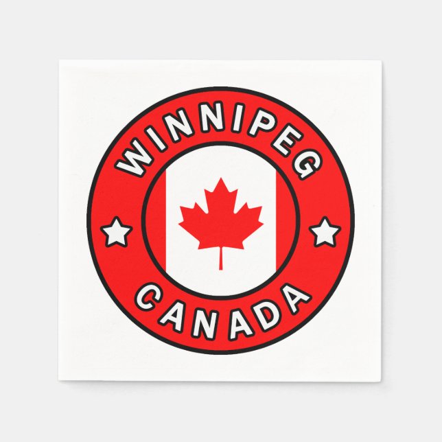 Winnipeg Canada Paper Napkins (Front)
