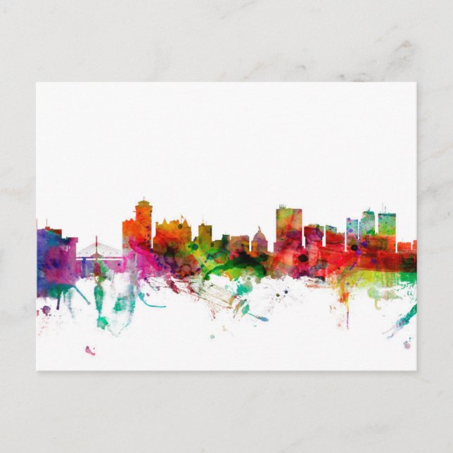 Winnipeg Canada Skyline Postcard (Front)