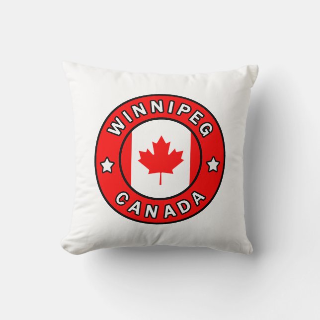Winnipeg Canada Throw Pillow (Front)