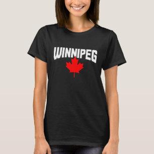 Winnipeg Manitoba Maple Leaf Canada Canadian Flag T-Shirt