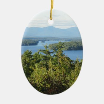 Winnipesaukee Overlook Ceramic Ornament by VacationPhotography at Zazzle