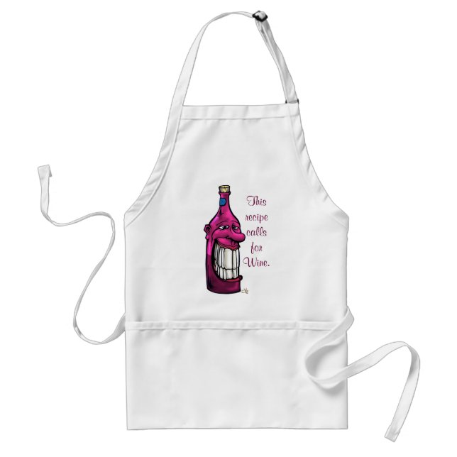 Wino, ThisrecipecallsforWine. Adult Apron (Front)