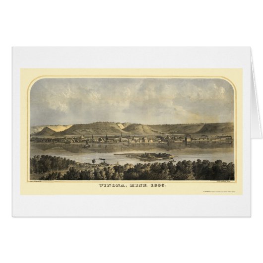 Winona County, MN Panoramic Map - 1867 Cards (Front Horizontal)