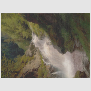 Winona Falls (US Landscape) (by Hermann Herzog) Tissue Paper