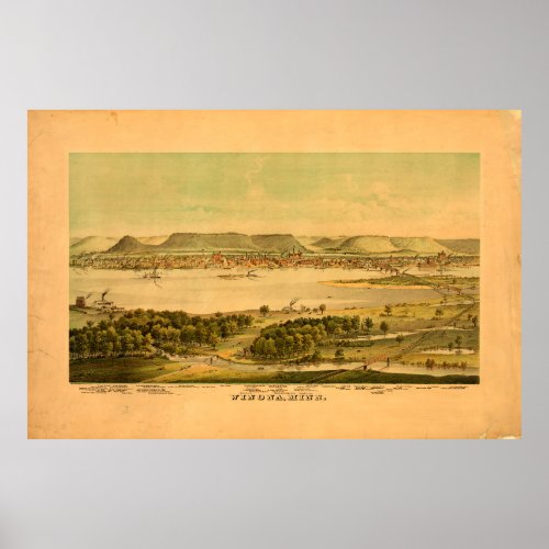 Winona Minnesota 1874 Poster