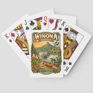 Winona, MN Minnesota Souvenir Gift Playing Cards