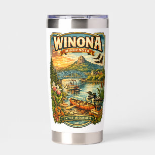 Winona, MN Minnesota Unique Souvenir Water Tumbler