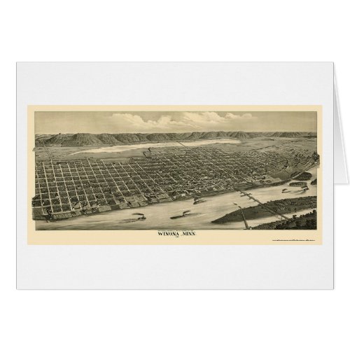 Winona MN Panoramic Map _ 1889