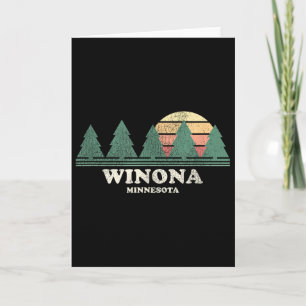 Winona Mn Vintage Throwback Tee Retro 70s Design Card