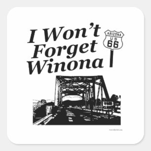 Winona on 66 square sticker