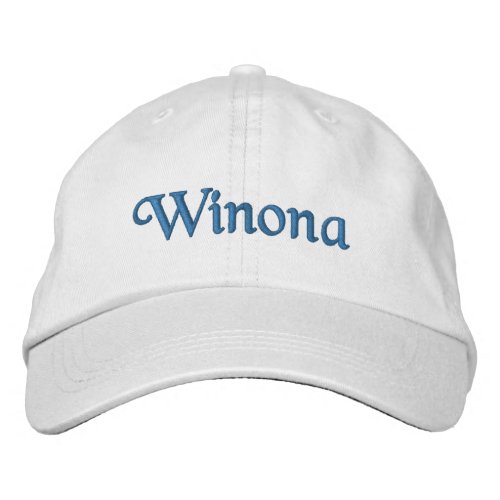 Winona Personalized Embroidered Baseball Cap  Hat