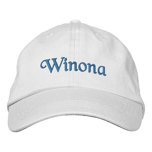 Winona Personalized Embroidered Baseball Cap / Hat (Front)