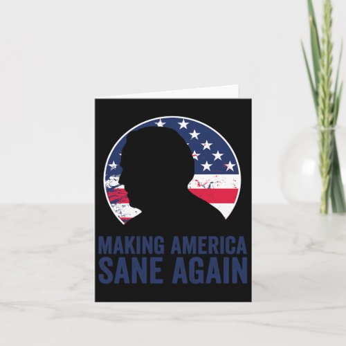 Wins President Election Making America Sane Again  Card