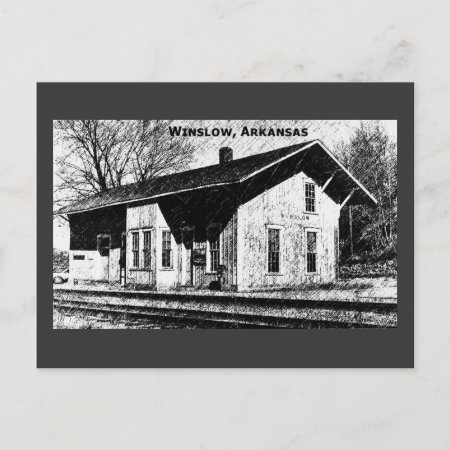Winslow,ar Train Depot Postcard