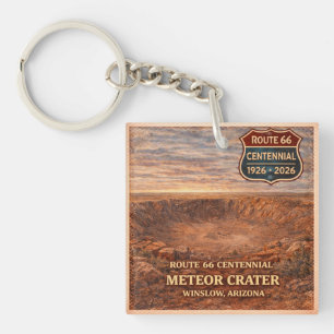 Winslow Arizona Meteor Crater Centennial Keychain