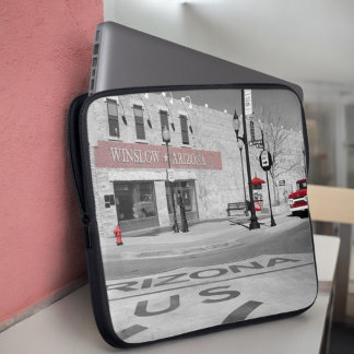 Winslow Arizona Red Splash Photograph Laptop Sleeve