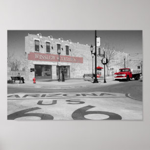 Winslow Arizona Red Splash Photograph Poster