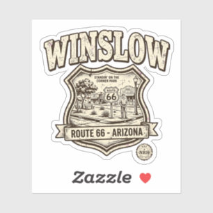 Winslow Arizona Route 66 Vintage Sticker