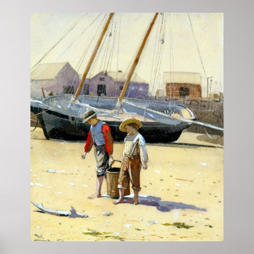 Winslow Homer A Basket of Clams Poster