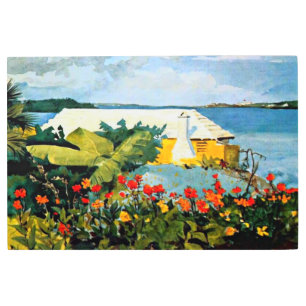 Winslow Homer art, Flower Garden Metal Print