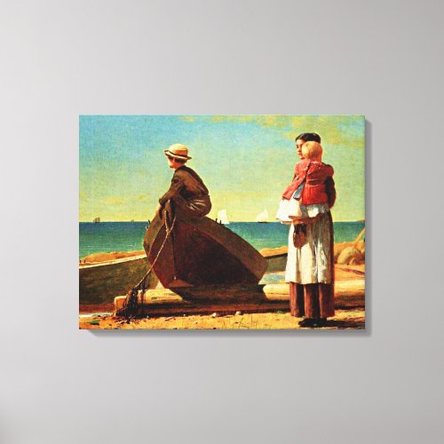 Winslow Homer artwork Dads Coming Canvas Print