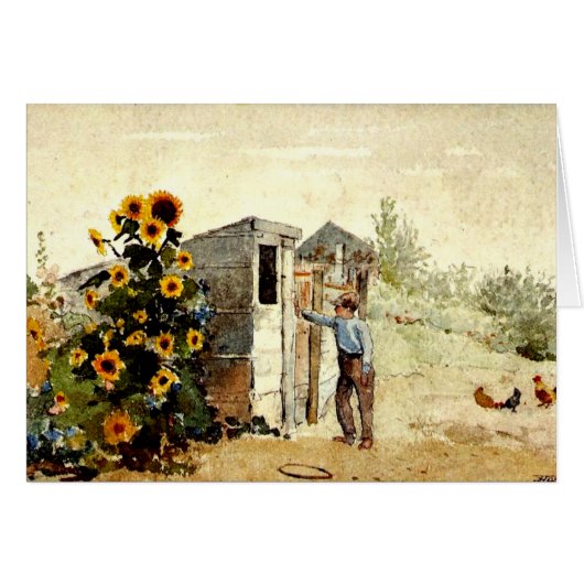 Winslow Homer - Backyard, Summer Cards (Front Horizontal)