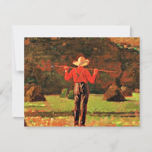 Winslow Homer _ Farmer with a Pitchfork Card