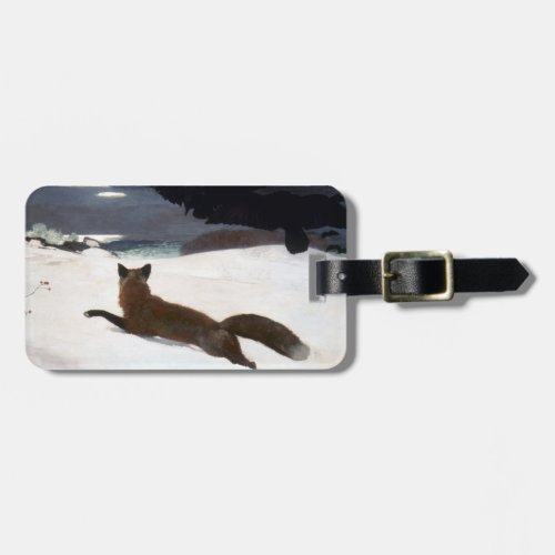 WINSLOW HOMER FOX HUNT 1893 LUGGAGE TAG