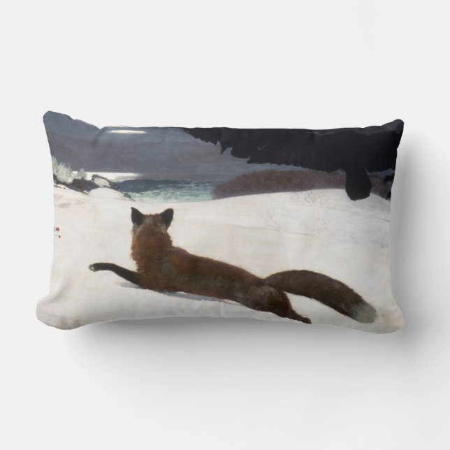 WINSLOW HOMER: FOX HUNT, 1893 LUMBAR PILLOW (Front)