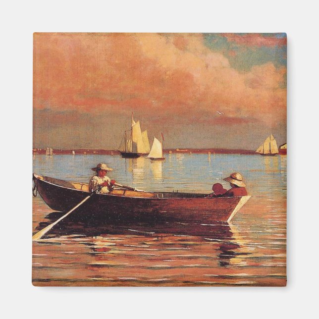Winslow Homer: Glouchester Harbor, 1873, artwork Magnet (Front)