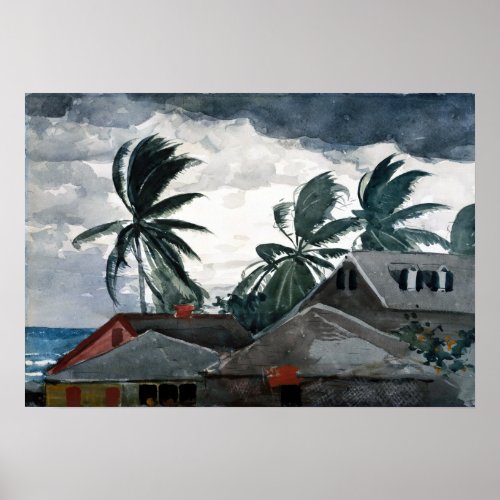 Winslow Homer Hurricane Bahamas Poster