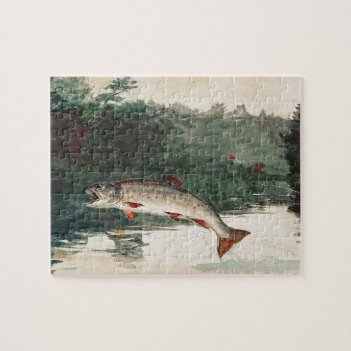 Winslow Homer Leaping Trout Jigsaw Puzzle
