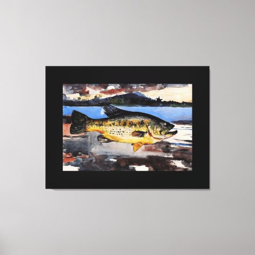Winslow Homer painting Bass  Canvas Print