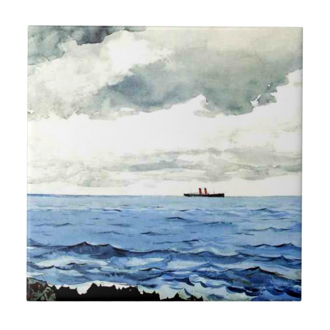 Winslow Homer painting, Bermuda,  Ceramic Tile (Front)