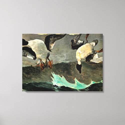 Winslow Homer painting Right and Left Canvas Print