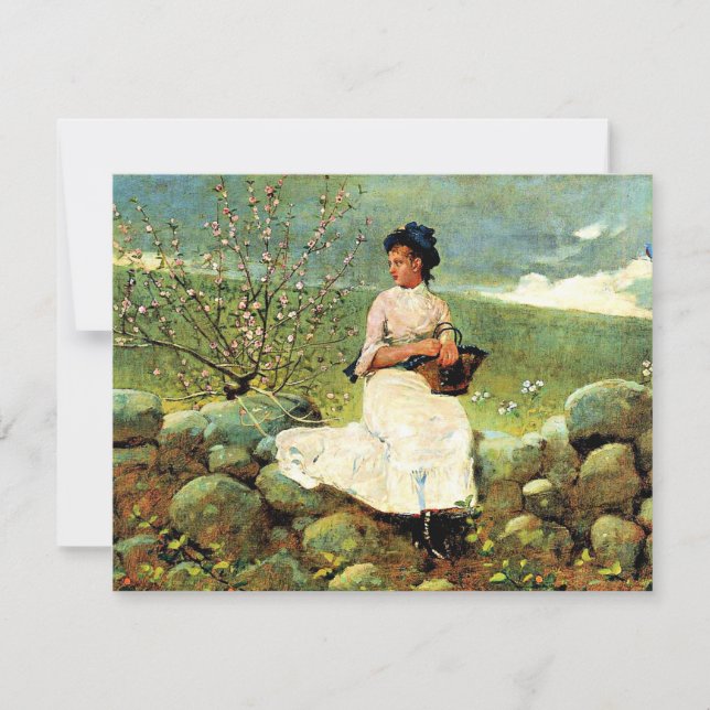 Winslow Homer - Peach Blossoms Card (Front)