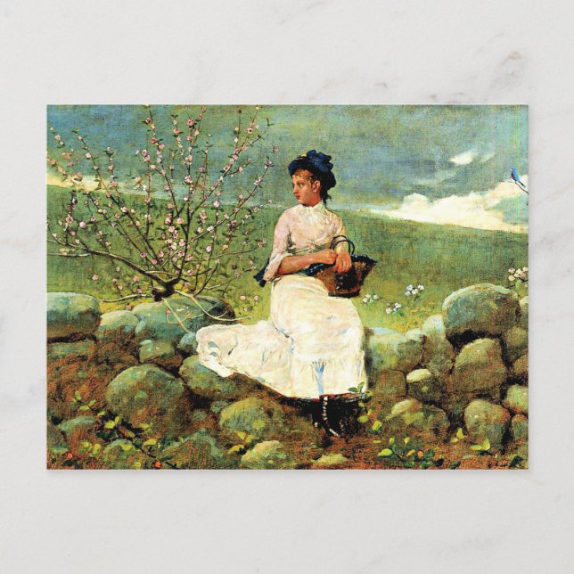Winslow Homer - Peach Blossoms Postcard (Front)