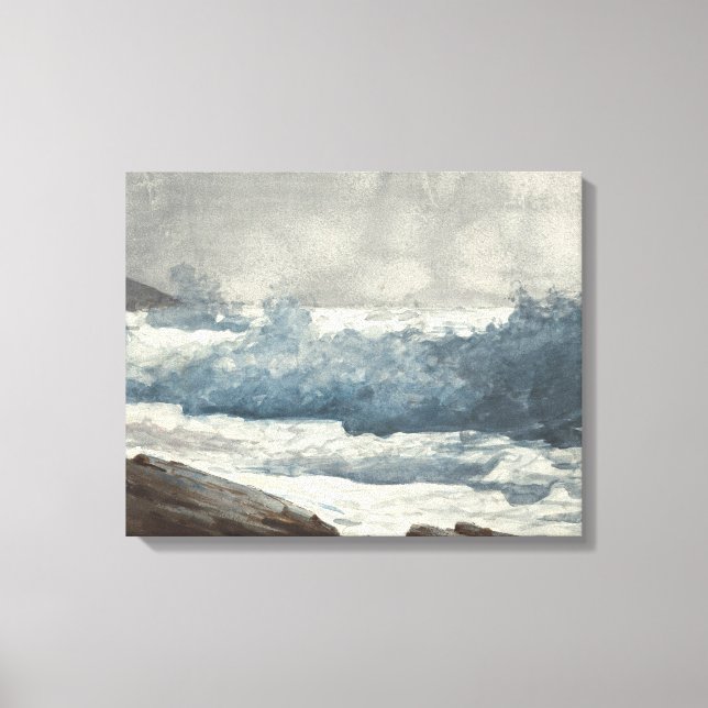 Winslow Homer - Prout's Neck, Breakers Canvas Print (Front)