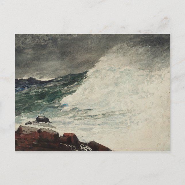 Winslow Homer - Prout's Neck, Breaking Wave Postcard (Front)