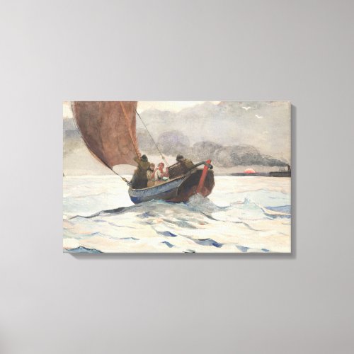 Winslow Homer _ Returning Fishing Boats Canvas Print