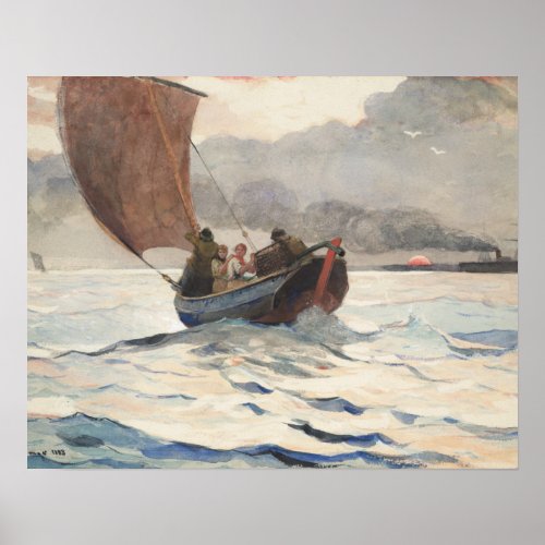 Winslow Homer _ Returning Fishing Boats Poster