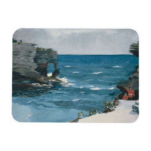 Winslow Homer _ Rocky Shore Bermuda Magnet