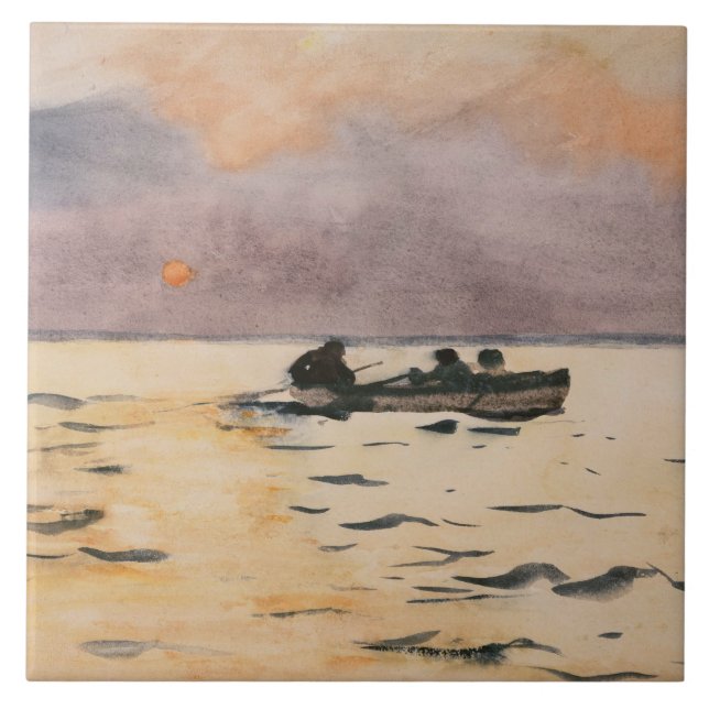 Winslow Homer - Rowing Home Ceramic Tile (Front)
