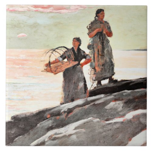 Winslow Homer _ Saco Bay famous painting Ceramic Tile