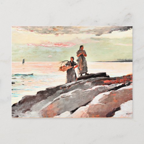 Winslow Homer _ Saco Bay famous painting Postcard